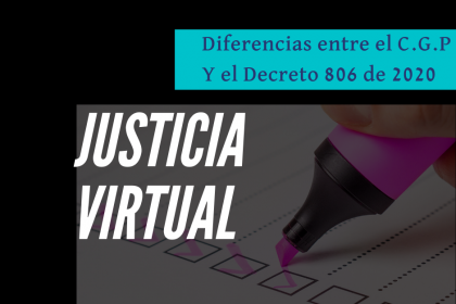 Diferencias entre el Código General del Proceso y el decreto 806 de 2020