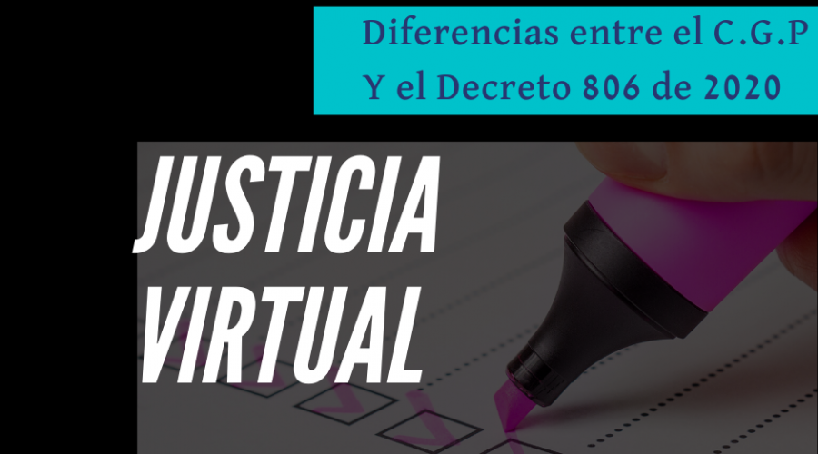Diferencias entre el Código General del Proceso y el decreto 806 de 2020