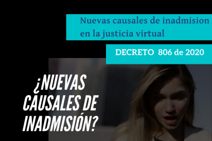 Nuevas causales de inadmision de la demanda